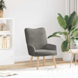 VidaXL Fotoliu de relaxare, gri deschis, material raiat