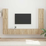 Cumpara ieftin Set comoda TV 8 buc. 31 x 30 x 60 cm Stejar Sonoma