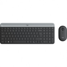 Kit Wireless Logitech MK470 Tastatura USB Layout US Graphite + Mouse Optic USB Graphite foto