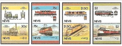 Nevis 1986 - Locomotive, trenuri, serie neuzata foto