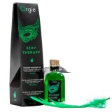 Masaj - Orgie Terapie Sexy Set (ulei de masaj, pana, ghid Masaj cu Buzele) cu Aroma de Mere pentru Masaj cu Buzele