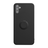 Husa soft liquid compatibila cu samsung galaxy a13 5g, interior cu piele alcantara, 360&Acirc;&deg; inel rotativ cu magnet auto, black