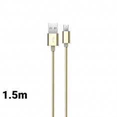 Cablu Devia Gracious MicroUSB 1.5m Champagne Gold foto