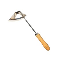 Sapa pentru gradinarit, 32 x 16 x 7 cm, metal, lemn, natur, argintiu