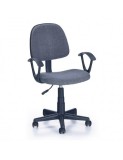 Scaun birou copii HM Darian Bis, Ergonomic, Cadru Polipropilena, Stofa, Inaltime ajustabila, 80 Kg, Gri