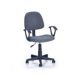 Scaun birou copii HM Darian Bis, Ergonomic, Cadru Polipropilena, Stofa, Inaltime ajustabila, 80 Kg, Gri