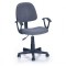 Scaun birou copii HM Darian Bis, Ergonomic, Cadru Polipropilena, Stofa, Inaltime ajustabila, 80 Kg, Gri
