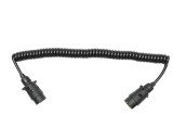 Cumpara ieftin Cablu spiral 2.5m cu 2 stechere tata din plastic, 7 pini pentru priza auto remorca