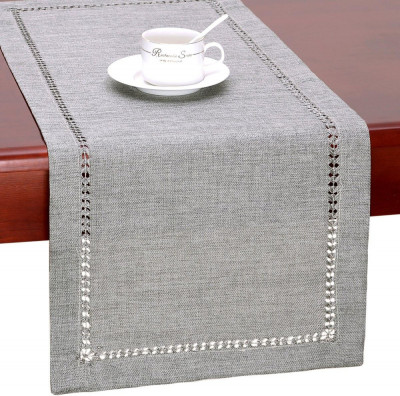 GLUCGO Cărucior de masă sau eșarfă pentru sufragerie gri, cu tijă, dreptunghiula foto