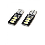 Set 2 becuri auto W5W/ T10- 6 smd -CANBUS-alb
