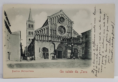 BISERICA METROPOLITANA , ZARA , CROATIA , CARTE POSTALA CU IMAGINEA IN RELIEF , EMBOSATA , CLASICA foto