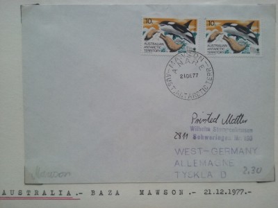 1977-Australia-Baza Mawson-Plic circ. foto