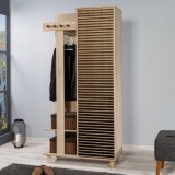 Cuier cu pantofar Garmanto 90 - 200 Hall Stand 2, Stejar Sonoma, 194x36x90 cm