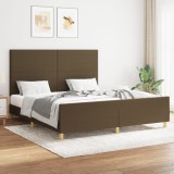 VidaXL Cadru de pat fără saltea, maro &icirc;nchis, 160x200 cm, textil 3124906