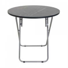 Masa gradina pliabila rotunda 70cm neagra Zilan ZLN6937 foto