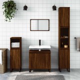 vidaXL Dulap de baie, stejar maro, 58x33x60 cm, lemn prelucrat