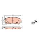 Placute frana TRW GDB2152