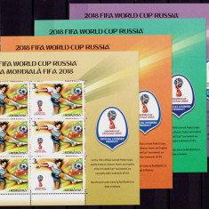 RO 2018 ,LP 2197b ,"Cupa Mondiala FIFA 2018 - Rusia",minicoli 6M+manseta ,MNH