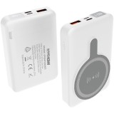 Baterie externa Vision Touch VPBW10KN01, 10000mAH, Incarcare Wireless ,Type-C + USB-A, Fast Charge, Display LED, Alb