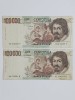 Bancnota 100000 lire 1983 italia seria VE 412355 Y si UE 374581 R 150 lei buc.