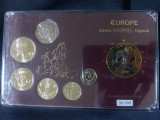 Seria completata monede - Cipru 2001-2003, 6 monede + medal