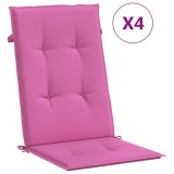 Cumpara ieftin Perne de scaun spatar inalt, 4 buc., roz, textil