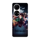 Husa compatibila cu Huawei P50 model Demon slayer Ready for Battle, Silicon, TPU, Viceversa, Transparent, Carcasa