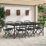 vidaXL Set de Mobilier pentru Exterior 9 pcs Antracit Fier și Oțel 3422900