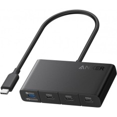 Hub USB-C Anker, 4 x USB-C, Negru A8340GA1