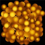 Instalatie bile luminoase pentru gradina, 7,5 metri, 50 LED-uri, cu baterii, galben Household NewTrend