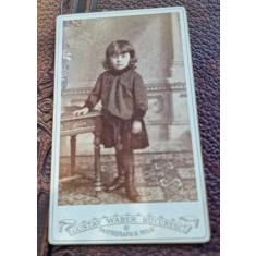 Fotografie fetita, tip CDV