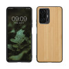 Husa Kwmobile pentru Xiaomi 11T/11T Pro, Maro/Negru, Lemn/Silicon, 56465.24, Carcasa