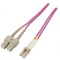 Patch cord fibră OM4 LC/UPC-SC/UPC 2m roz 3mm