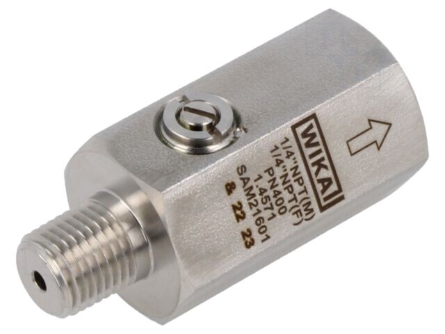 Valvă de presiune reglabilă NPT 1/4 max. 120&deg;C WIKA