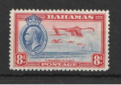 Colonii engleze, pasari, Bahamas, regele G V, 1935, 8.5 euro Michel, MNH foto