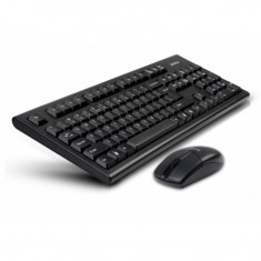 Kit mouse tastatura A4Tech 3100N , Fara fir , Negru foto