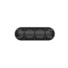 Organizator de cabluri, flippy, autoadeziv, multifunctional, 3 locuri de suport, 6.4x2.2cm, negru