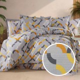 Lenjerie de pat creponata 100% bumbac (crep29) cu husa