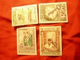 Serie Laos 1959 - Traditii , 4 valori