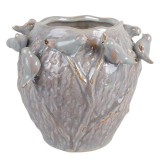 Ghiveci flori teracota albastra maro &Oslash; 25x20 cm
