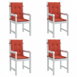 VidaXL Perne scaun spătar scund 4 buc. melanj roșu 100x50x4 cm textil