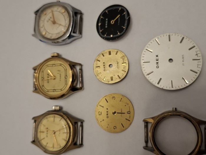Orex ceasuri si cadrane vintage, lot pentru restaurare, colectie, piese Romania