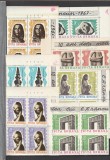 ROMANIA 1967 LP 645-10 ANI DE LA MOARTEA LUI BRANCUSI BLOCURI DE 4 TIMBRE MARGINE DE COALA MNH
