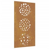 Cumpara ieftin Decoratie perete de gradina 105x55 cm design frunze otel Corten