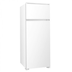 Frigider cu doua usi incorporabil Samus SDBI294E, 205 L, Clasa energetica E, Termostat reglabil, 4 rafturi sticla, H 145 cm, Alb