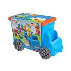 Set constructie PolyM - Camion cu remorca creativ pentru copii (114 piese)
