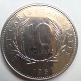 Moneda 10 Dollari 1981 East Caribbean Stăte AUNC. ( FAO )