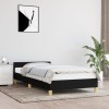 Cadru Pat Gossi Negru 80x200 cm Textil cu Tablie