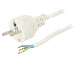 Cablu Alimentare PVC Alb 1.5m 16A 250V, Goobay