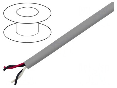 Cablu EcoCable Mini neecranat 30,5m 300V 2x2x28AWG Cu litat foto